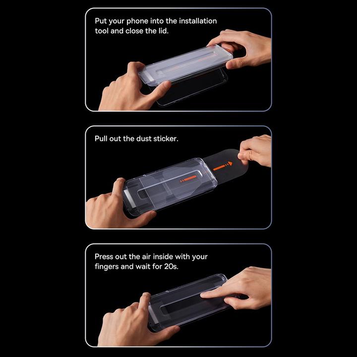 Produktbild Baseus iPhone 15 Pro Saphire Series Displayschutz Panzerglas mit Sichtschutz (1 Stück, Apple iPhone 15 Pro)