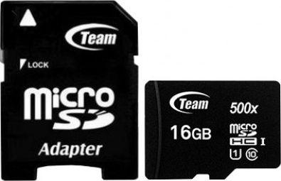 Actual product image Team Electronic Flash memory card (SD adapter included) (16 GB, microSD, U3, UHS-I)