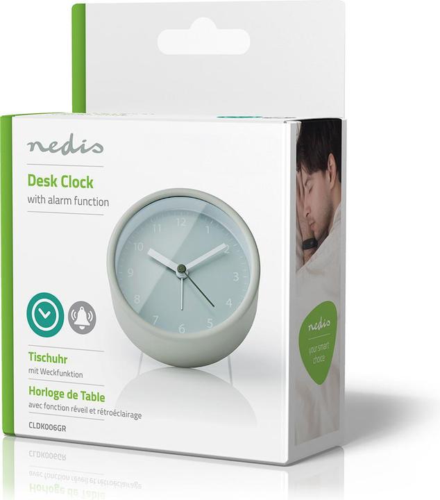 Produktbild Nedis Analogue Desk Alarm Clock Snooze Function Green