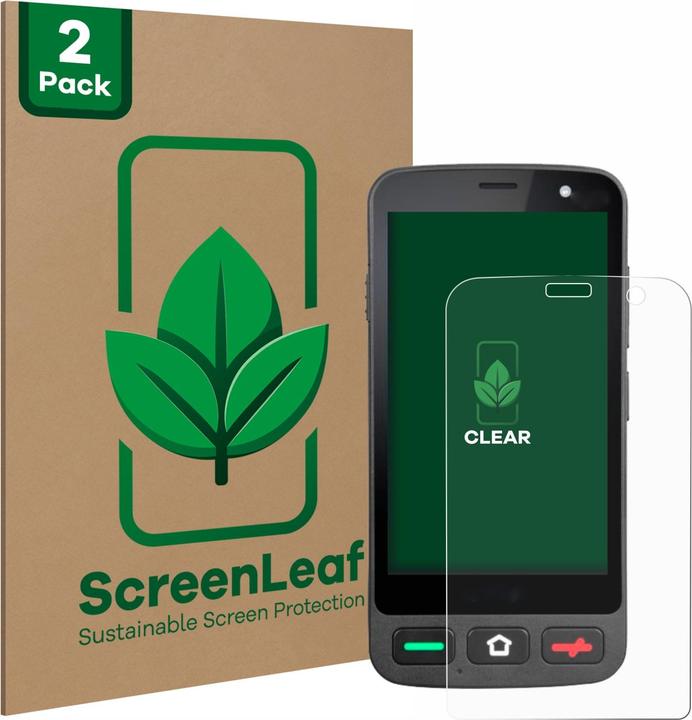 Actual product image ScreenLeaf Protective film sustainable screen protector screen protector film clear transparent (2 Piece, Brondi Amico)