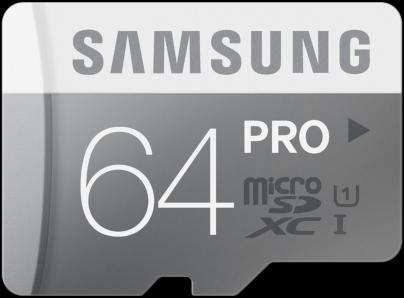 Image du produit Samsung Pro microSDXC (64 Go, microSDXC, U1, UHS-I)