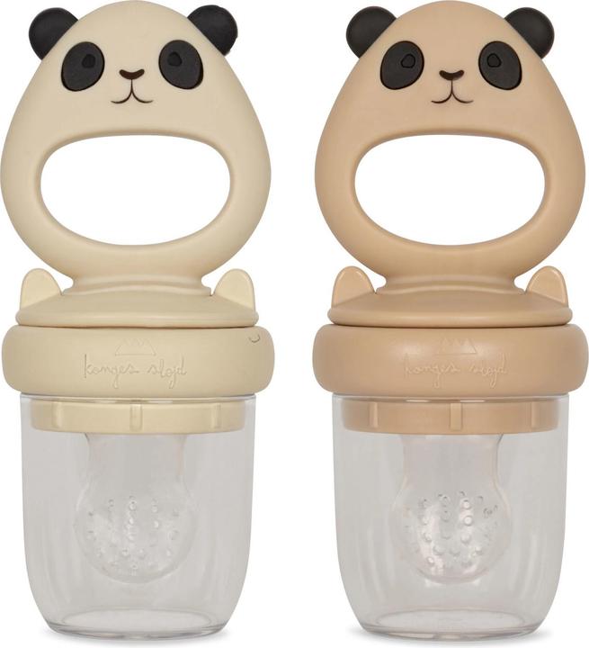 Konges Slojd Lot de 2 sucettes à fruits Panda (2 x)