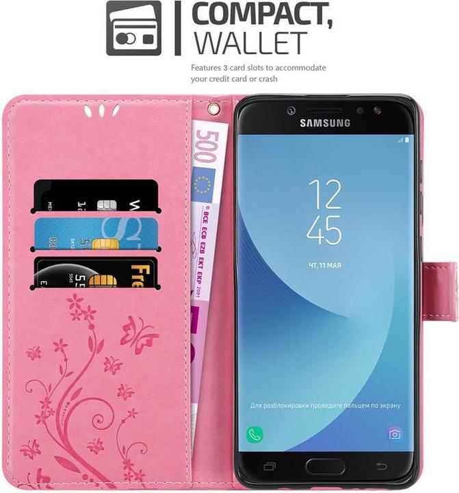 Image du produit Cadorabo Couverture du livre de fleurs (Samsung Galaxy J7 2018)