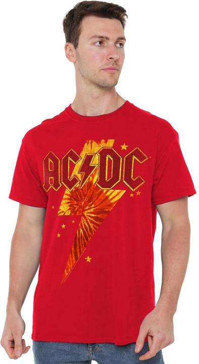 Actual product image AC/DC Mens Tie Dye Bolt T-Shirt (L)