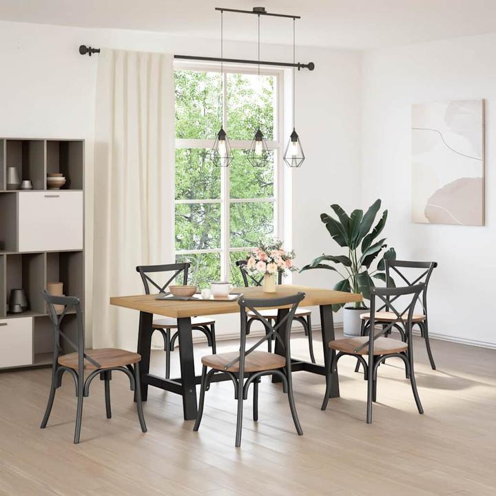 Produktbild VidaXL Esstisch NOAIN A-Form-Beine 160x90x75 cm Massivholz Kiefer (160 x 90 x 75 cm)