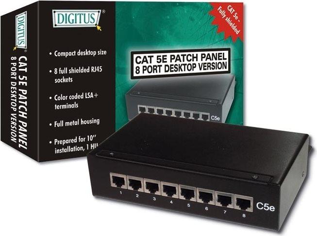 Produktbild Digitus CAT 5e Patch Panel, 8-Port 10" Desktop Version