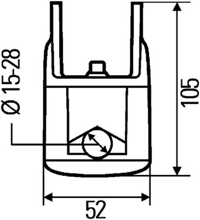 Actual product image Hella worklight bracket for Module 90 Q90 Oval 100 PowerUltraMega Beam
