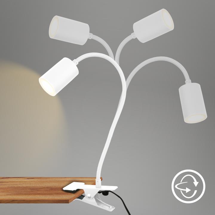Immagine prodotto Briloner Lampada a LED a pinza, bianca, incl.. 1xLED 2.4W (290 lm)