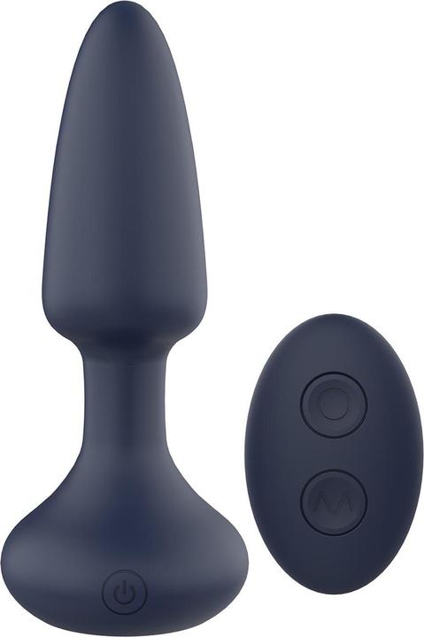 Actual product image Dreamtoys Dream Toys Startroopers Venus Rotating Plug With Remote Anal Plug Blue 14,5 cm