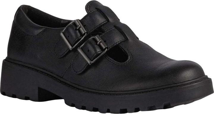 Geox Mädchen SchulUniformSchuhe Casey Ballerina Leder