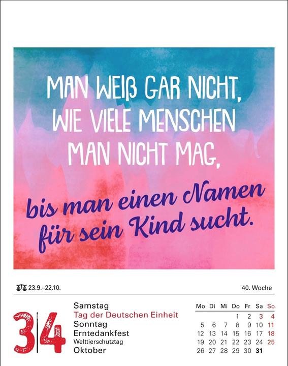 Actual product image Harenberg Lange Rede kurzer Gin Tagesabreisskalender 2026 - Der Sprüche-Kalender (11 x 14 cm, German)
