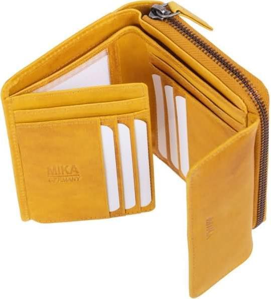 Image du produit Mika Porte-monnaie pour femme, en cuir, couleur : jaune