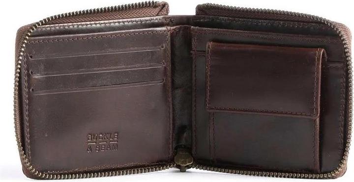 Actual product image Buckle & Seam Leather Wallet Grind