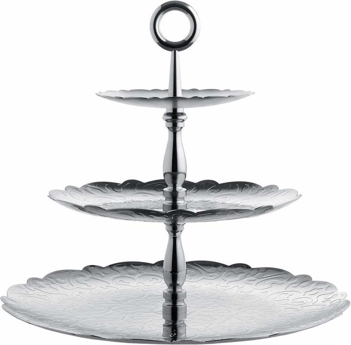 Actual product image Alessi Etagere Dressed for X-mas silver coloured