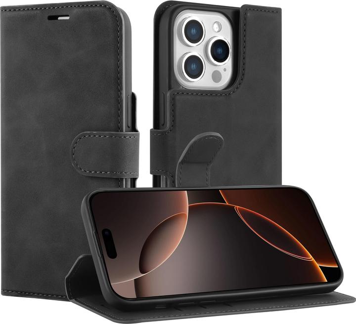 Produktbild Cazy Premium-Geldbörsen-Etui, Magnetisches Geldbörsen-Etui, Kartenfächer, Ständer (Apple iPhone 16 Pro Max)