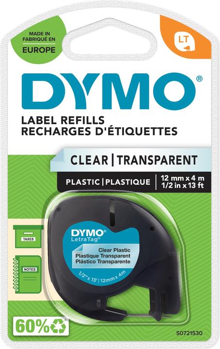 Produktbild Dymo Schriftband LetraTag (1.20 cm, Transparent)