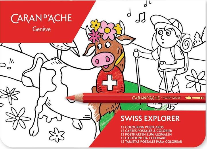 Caran d'Ache Swiss Explorer Karten zum Ausmalen (A6, Weicher Einband)
