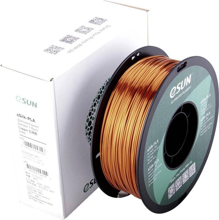 eSUN eSilk-PLA Copper Filament PLA 1.75 mm 1 kg Kupfer (metallic) (PLA, 1.75 mm, 1000 g, Kupfer)