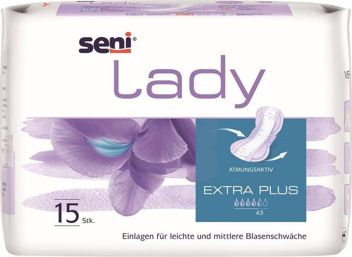 Seni Lady Extra Plus Einlage atmungsaktive anatomische 15x33cm 4.5 Tropfen (15 x)