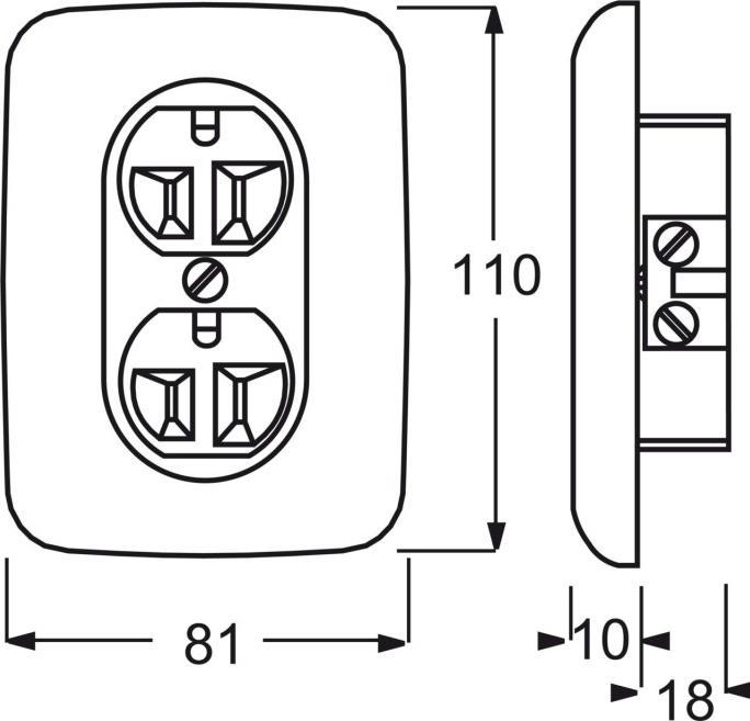 Produktbild Busch-Jaeger Busch-Nema Unterputz-Doppelsteckdose 2- 2CKA002123A0024