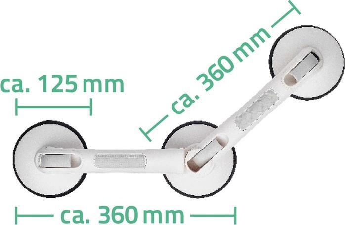 Actual product image Ridder Angle travel suction handle