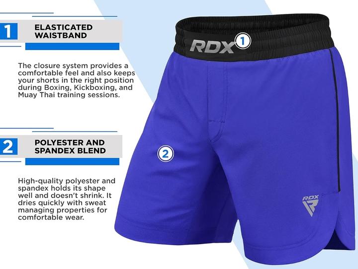 Immagine prodotto Rdx SHORTS MMA T15 BLEU-M (M)