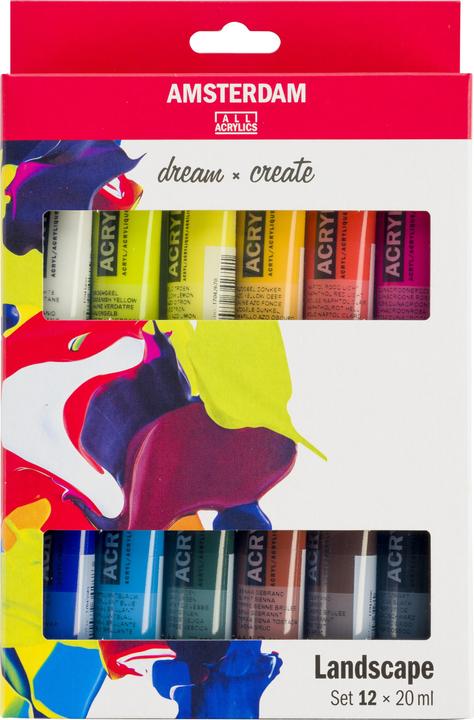 Amsterdam Acrylic paint Landscape 12 tubes of 20 ml (Multicoloured, 20 ml)