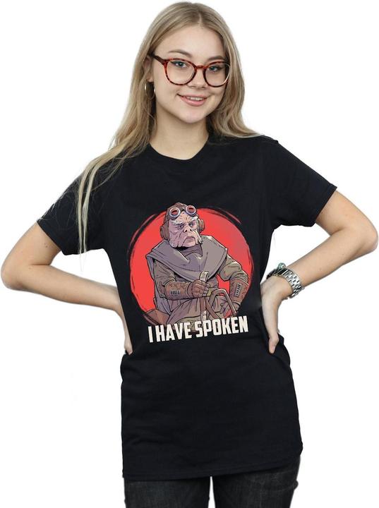 Actual product image Star Wars Womens/Ladies The Mandalorian I Have Spoken Cotton Boyfriend T-Shirt (3XL)