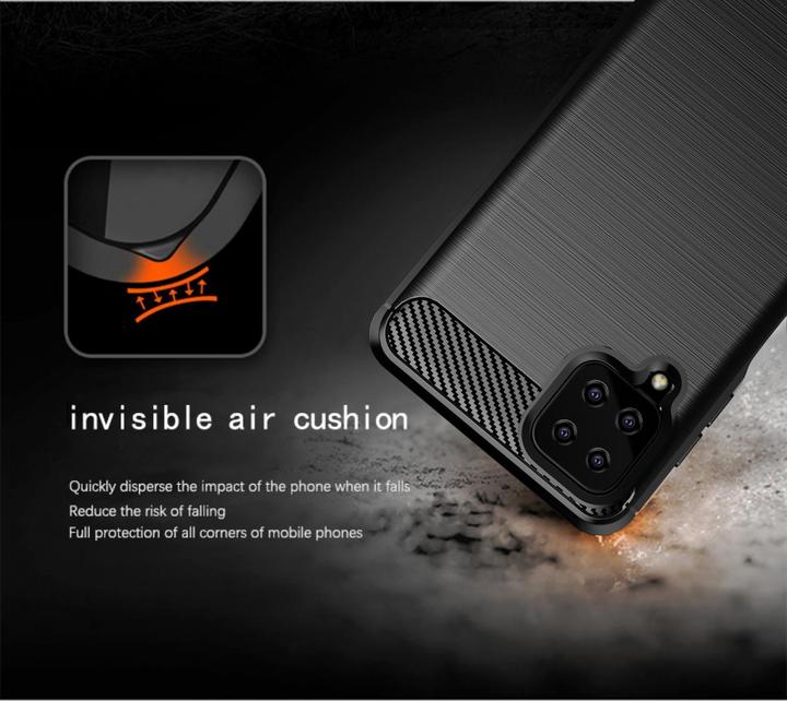 Produktbild Cadorabo TPU Ultra Slim carbon edelstahl Kombi Cover (Samsung Galaxy A12)
