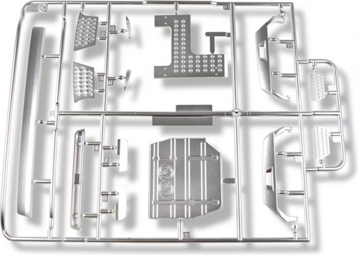 Actual product image Tamiya K-Parts mirror running boards 56375