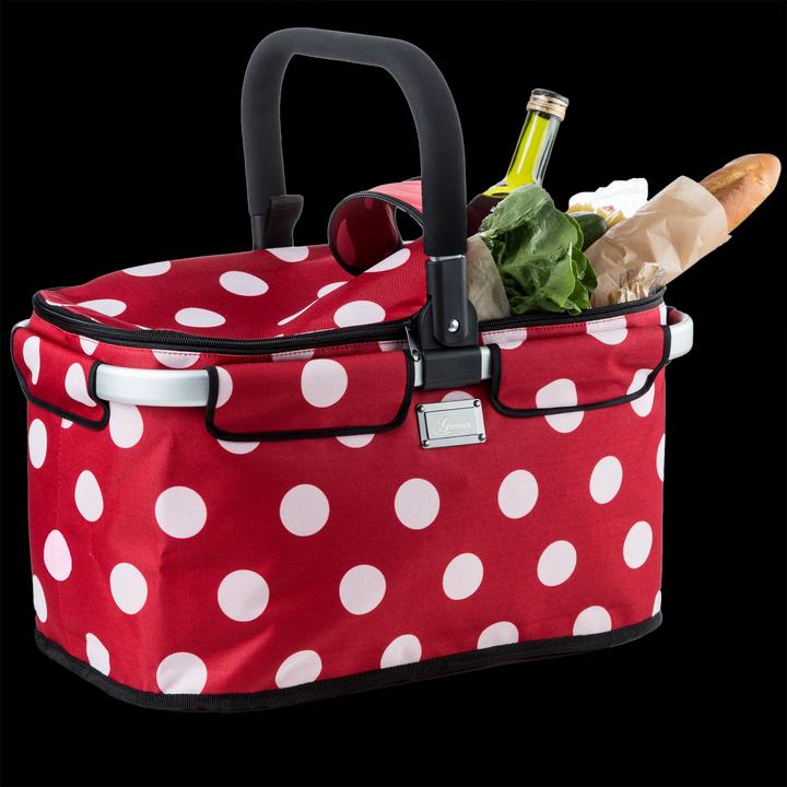 Image du produit Genius Panier Falko, rouge à pois blancs