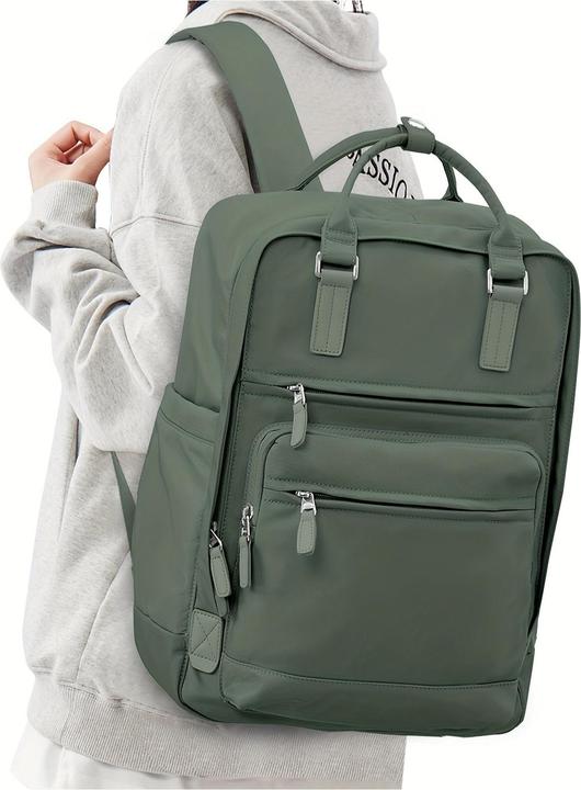 Image du produit Only-Bags.Store Sac à dos pour ordinateur portable de couleur unie, sac d'école simple de style preppy, sport de