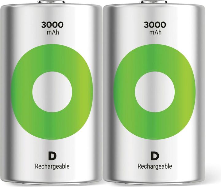 Actual product image GP Batteries Rechargeable batteries others (2 pcs., D, 3000 mAh)