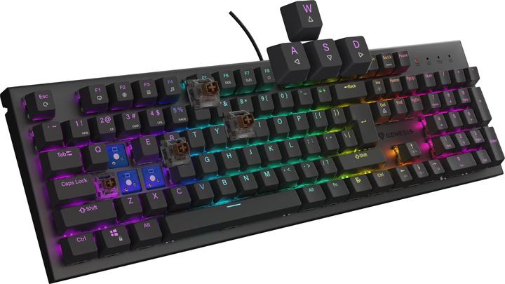 Actual product image Genesis THOR 303 | Mechanical Gaming Keyboard | Wired | US | Black | USB Type-A | Outemu Brown (US, Cable)