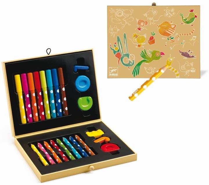 Actual product image Djeco Malkoffer für die Kleinsten (Multicoloured, 16 x)