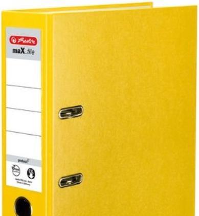 Produktbild Herlitz Ordner maX.file protect A4 8cm gelb 5Stk Wechself. (A4, 80 mm)