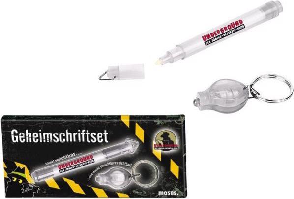 Actual product image Secret code pen with key ring and UV light (White, 1 x)