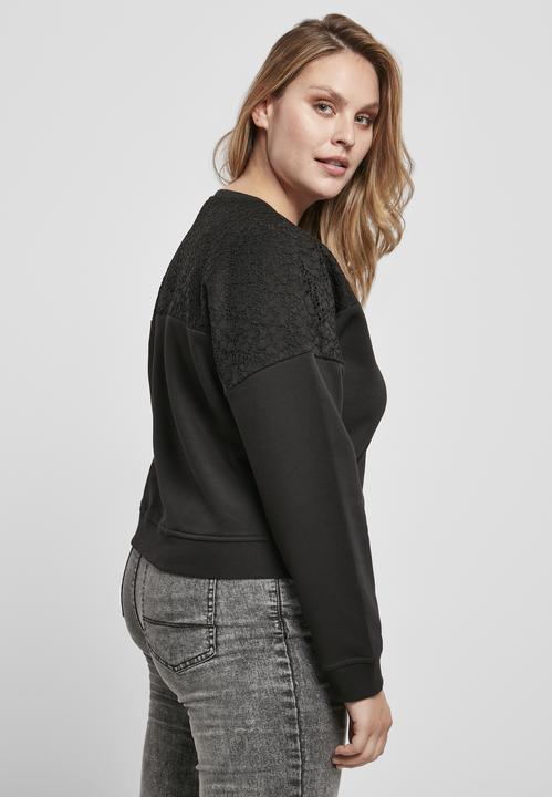 Produktbild Urban Classics Ladies Short Oversized Lace Inset Crew (L)