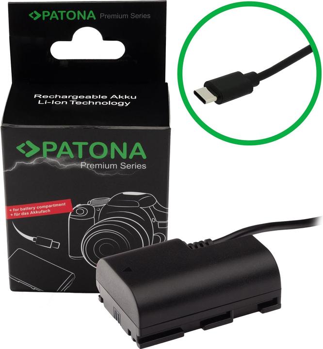 Image du produit Patona USB-C Input Akku-Adapter LP-E6NH (Coupleur DC)