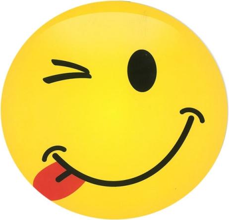 Produktbild Edition Gollong Postkarte Gollong rund 14cm zwinkernder Smiley