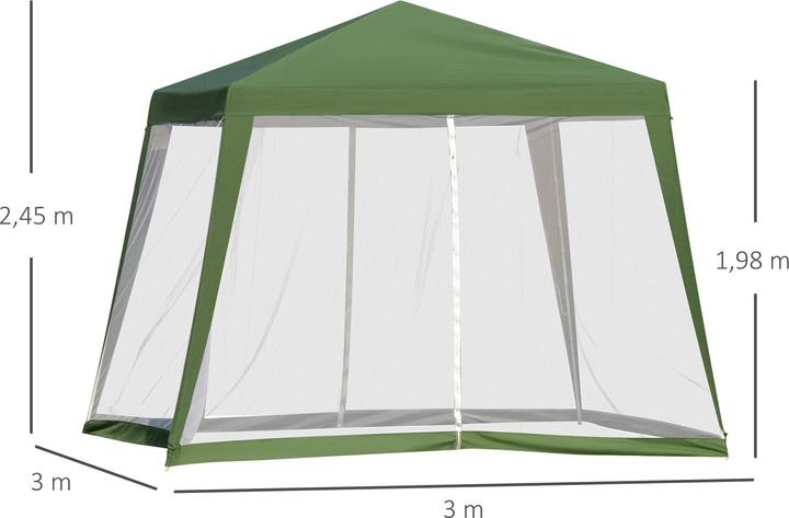 Immagine prodotto Outsunny Padiglione con zanzariera (300 cm, 300 cm)