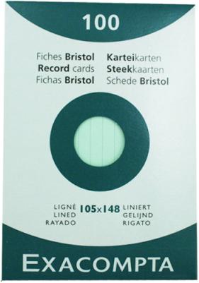 Image du produit Exacompta Fiches lignées vertes, 100 (A5, 205 g/m², 100 x)
