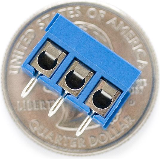 Image du produit KEFA Bloc de jonction pour C.I. avec raccordement à vis 5mm 3Pin bleu