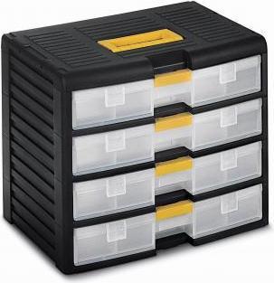 Immagine prodotto Terry Store-Age 43002 organizzatore per cassetto di scrivania Plastica Nero, Translucent, Giallo