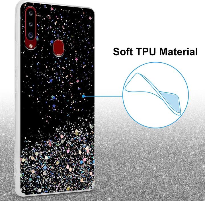 Produktbild Cadorabo TPU Cover funkelnder Glitter (Samsung Galaxy A20s)