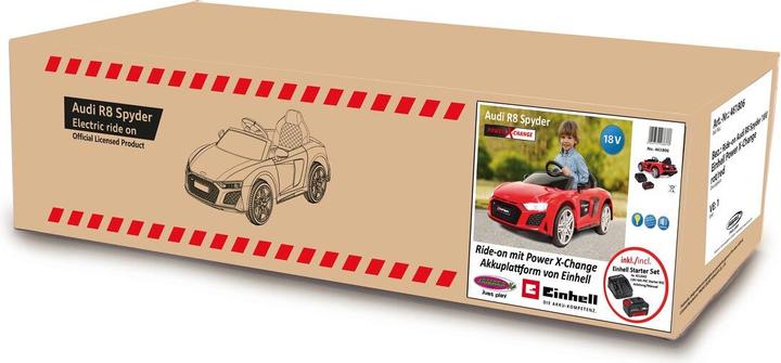 Actual product image Jamara Ride-on Audi R8 Spyder 18V red Einhell Power X-Change incl. Starter Set (18 V)