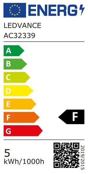 Energie-Label Osram LED Leuchtmittel Parathom Classic (E27, 4.80 W, 470 lm, 1 x, F)