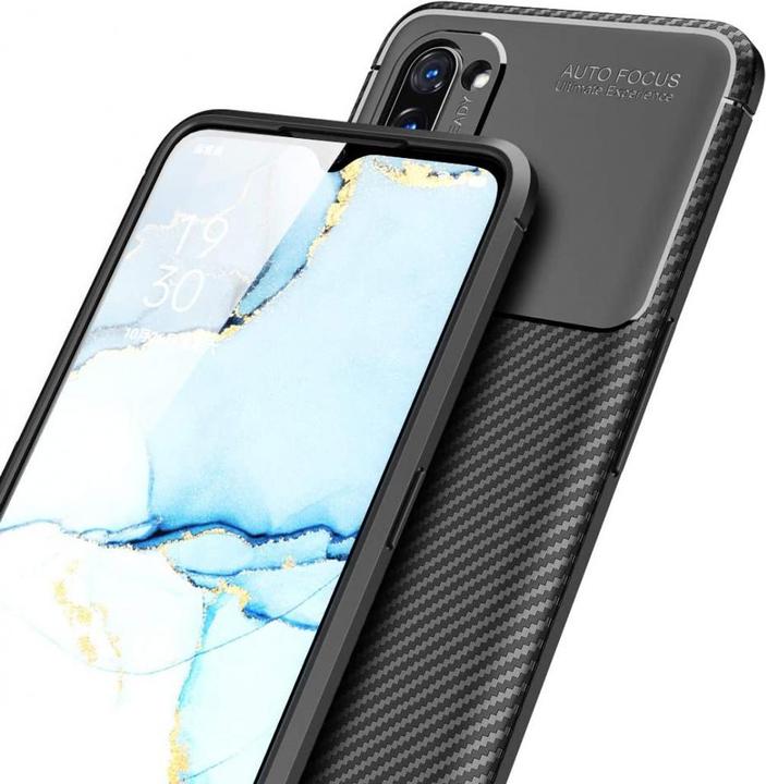 Actual product image Screenguard Oppo Find X2 Lite Cover Carbon Design TPU Case (Oppo Find X2 Lite)