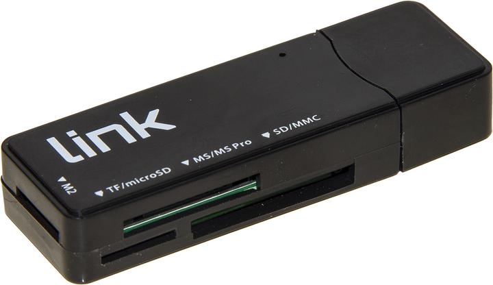 Produktbild Card Reader Esterno USB 3.0 Bk Microdsd/Sd/Mmc/Ms/Mspro/Msdual (USB)