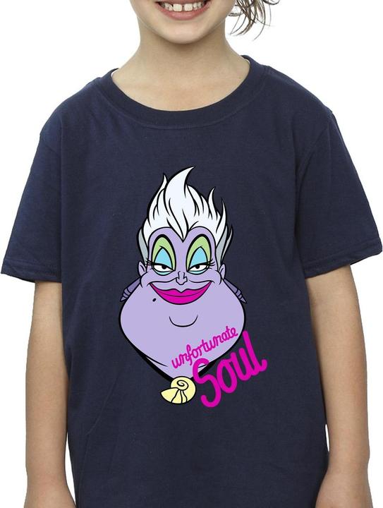 Actual product image Disney Girls Villains Ursula Unfortunate Soul Cotton T-Shirt (140, 146)